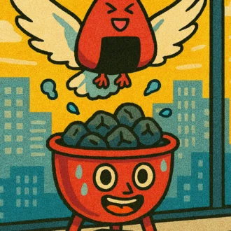 炭火で3分