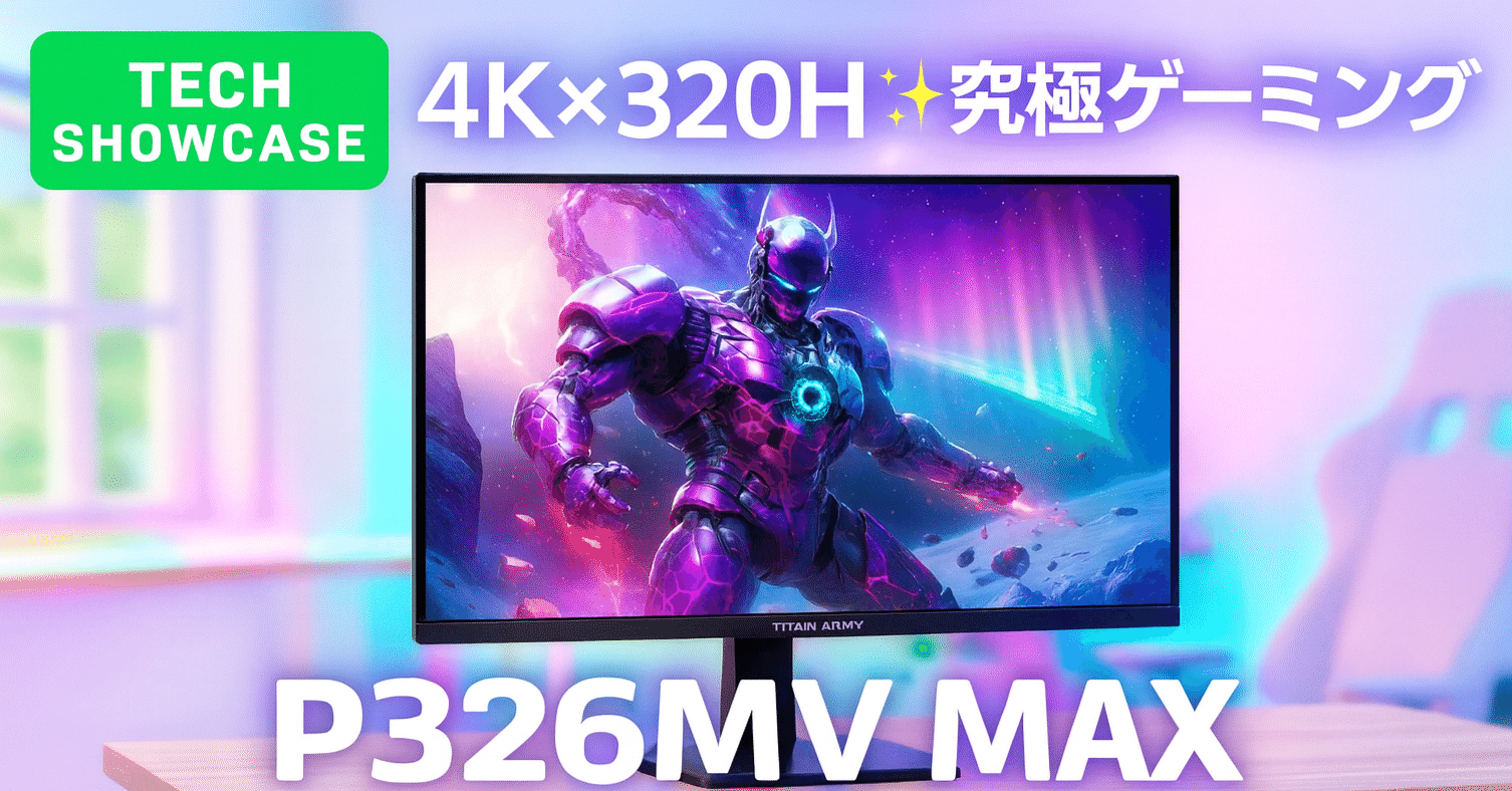 新着ギア〉 TITAN ARMY P326MV MAX — 4K/160Hz と Mini LED で映像も
