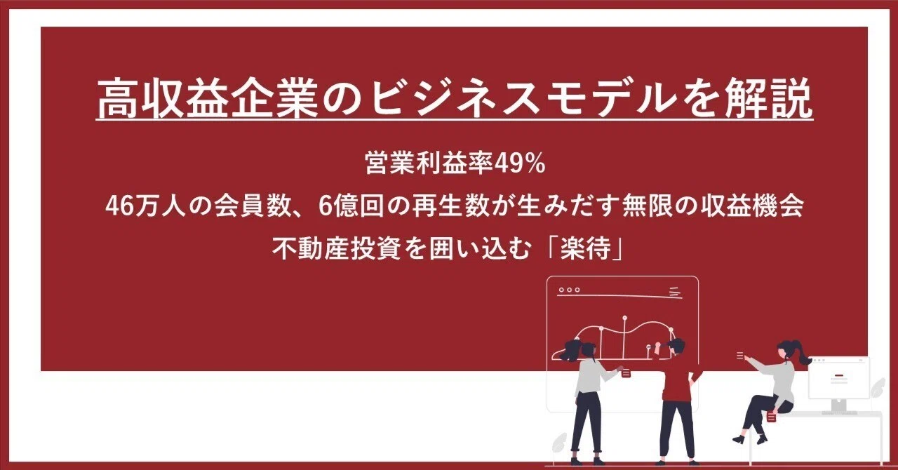 営業利益率49％】46万人会員数、6億回の再生数が生みだす無限の収益