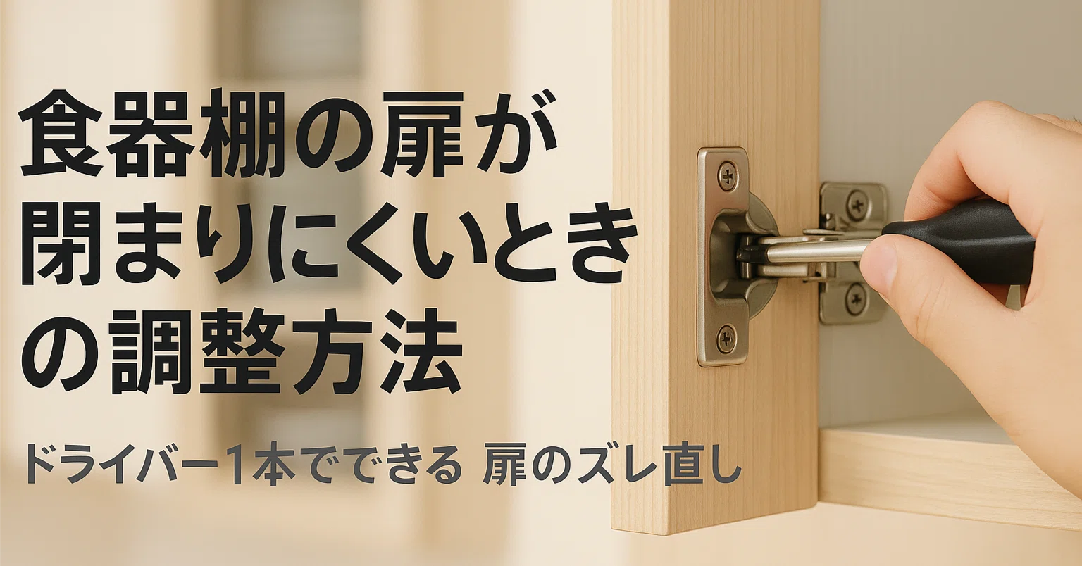 食器棚の扉が閉まりにくいときの調整方法 完全ガイド｜毎日がラクになる店