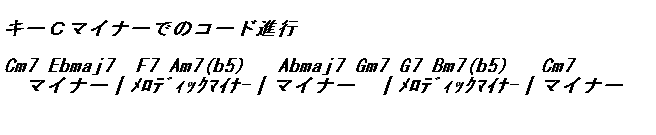 メロディックマイナーコードプログレッション