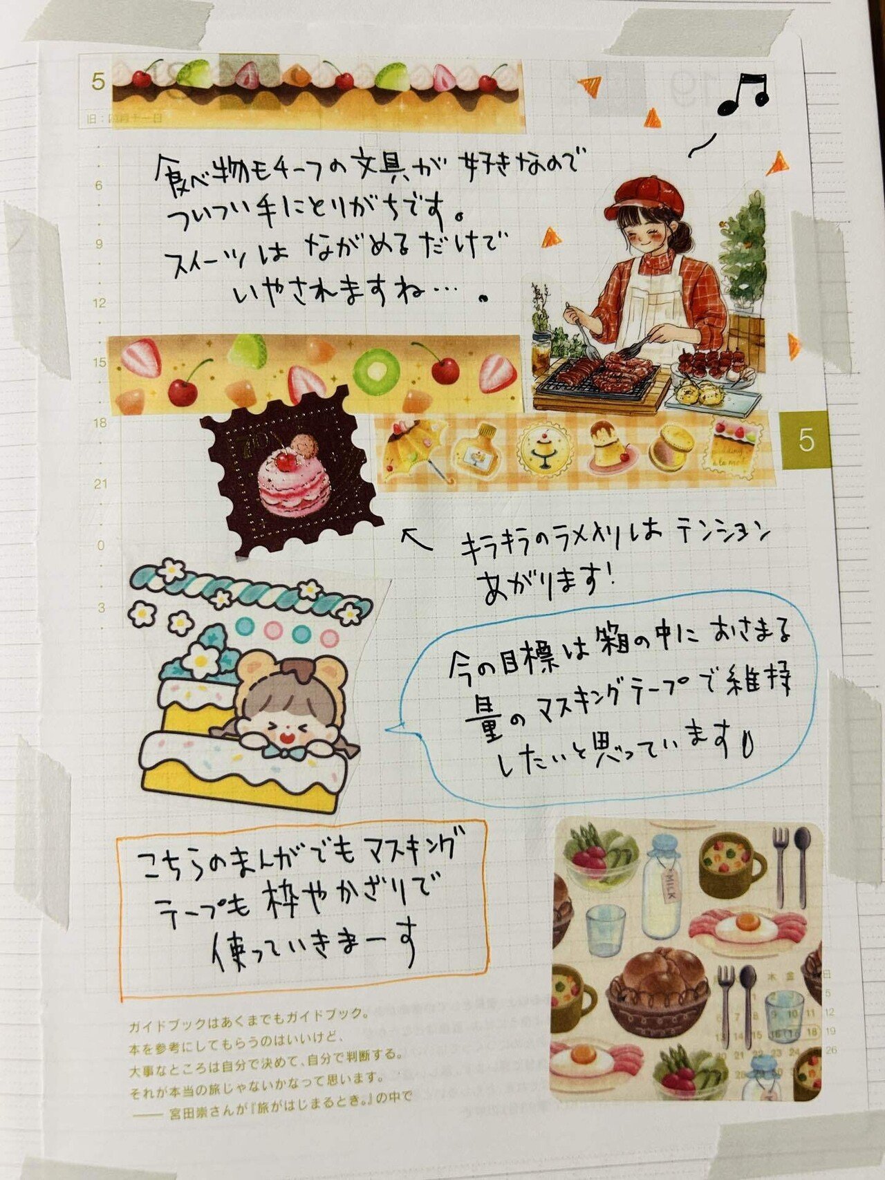 手帳でまんが7 マスキングテープの棚卸し ｜おひさまめーかー