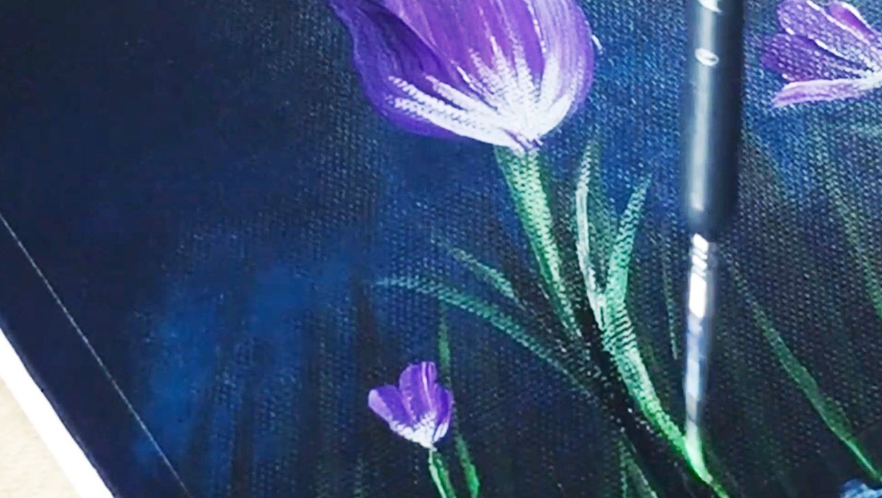 アクリル絵の具を使用した 夜に咲く美しい花 の描き方 Junya Art Note アクリル絵の具を使用した 夜に咲く美しい花 の描き方 Junya Art Note