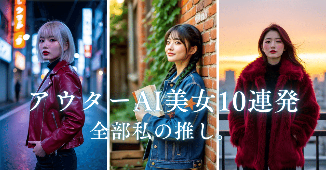 🍁AIが描いた10人の秋の女神たち｜レザージャケットからチェック