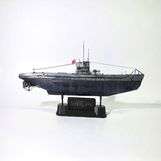 AFVクラブ 1/350 Uボート VII C型をウェザリングで楽しむ。｜はるさー