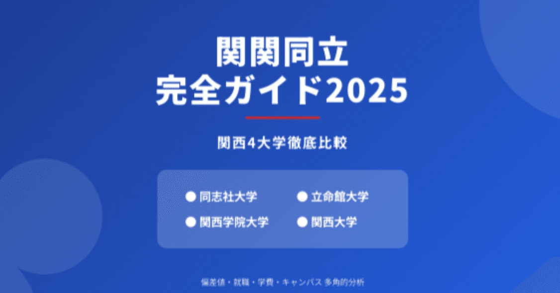 🎓関関同立完全ガイド2025｜UniShare（ユニシェア）