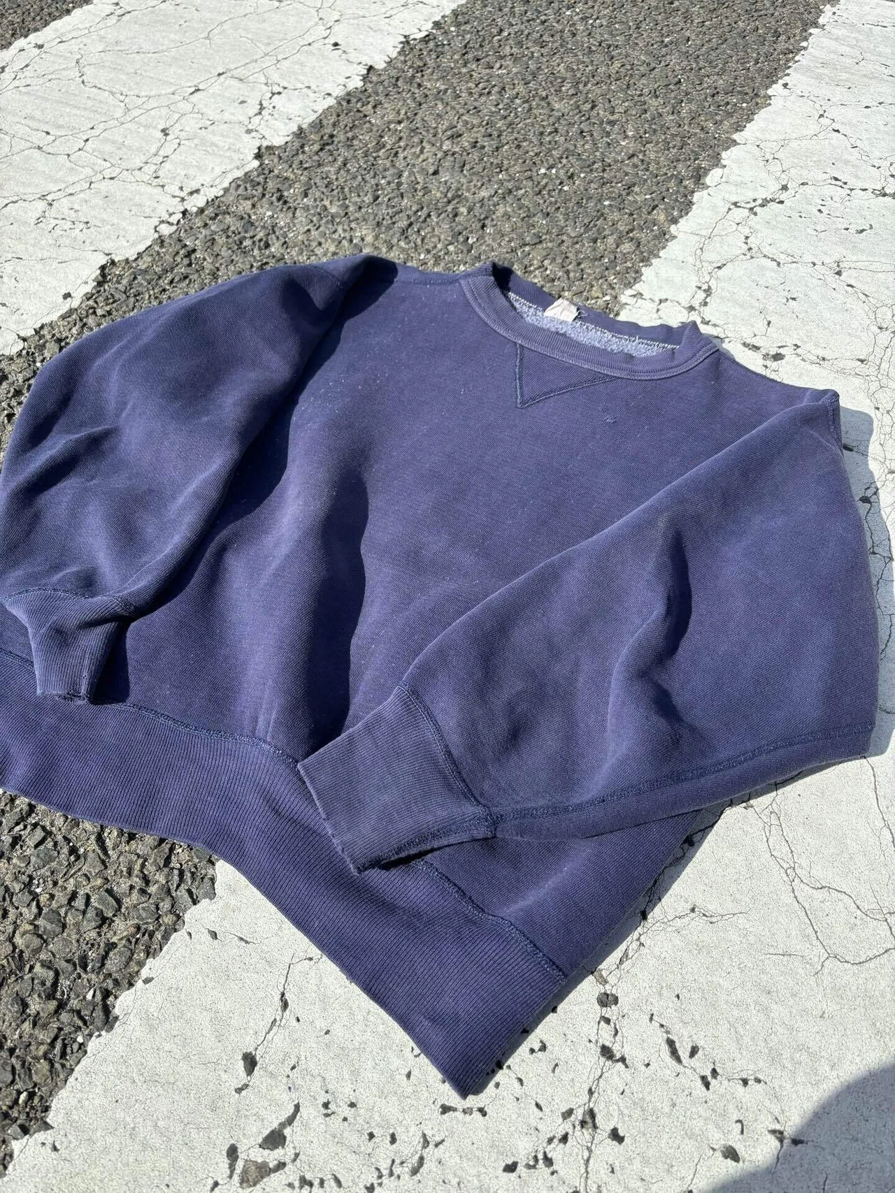 50〜60s Russell vintage Tシャツ ナス紺 フェード 50〜60s Russell