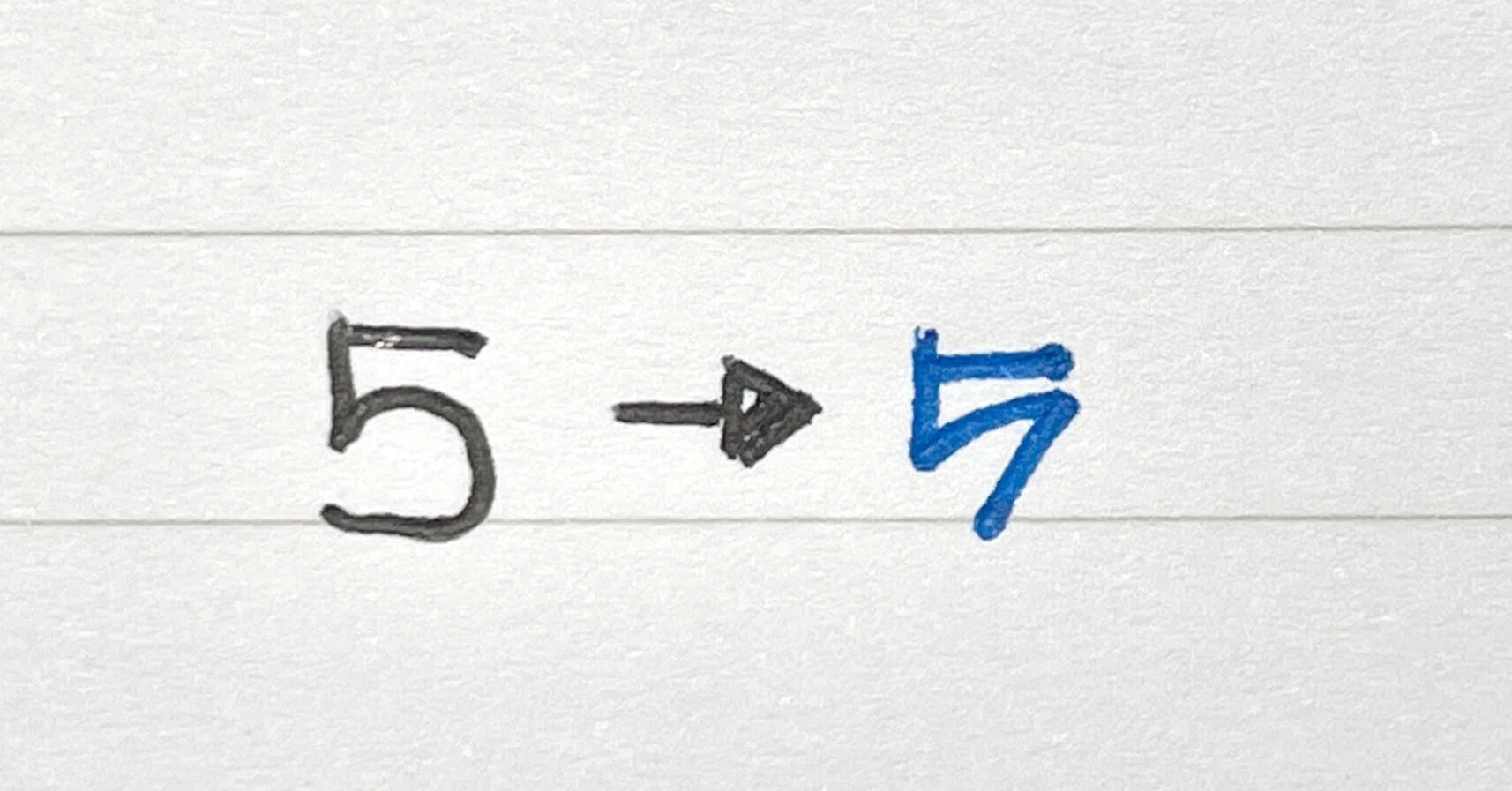 5 の 書き方