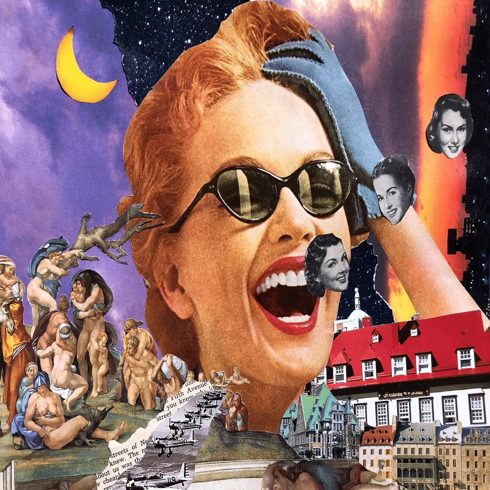 立てば芍薬 コラージュアート