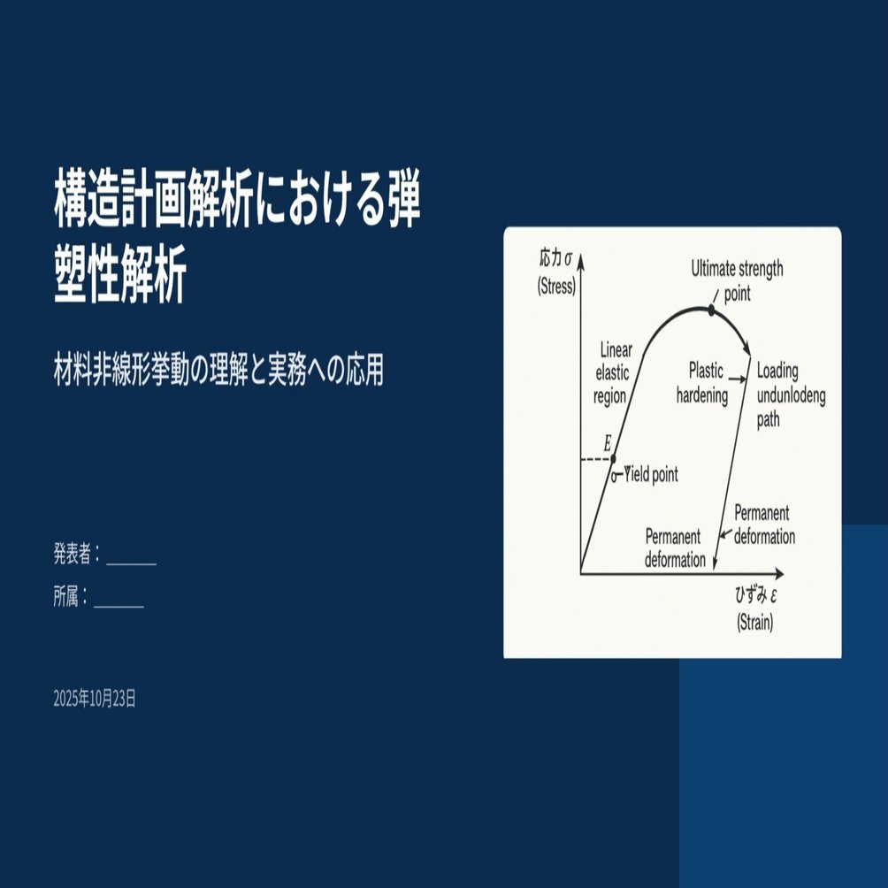 構造設計の常識を変える！弾塑性解析の基本から最新応用まで完全解説