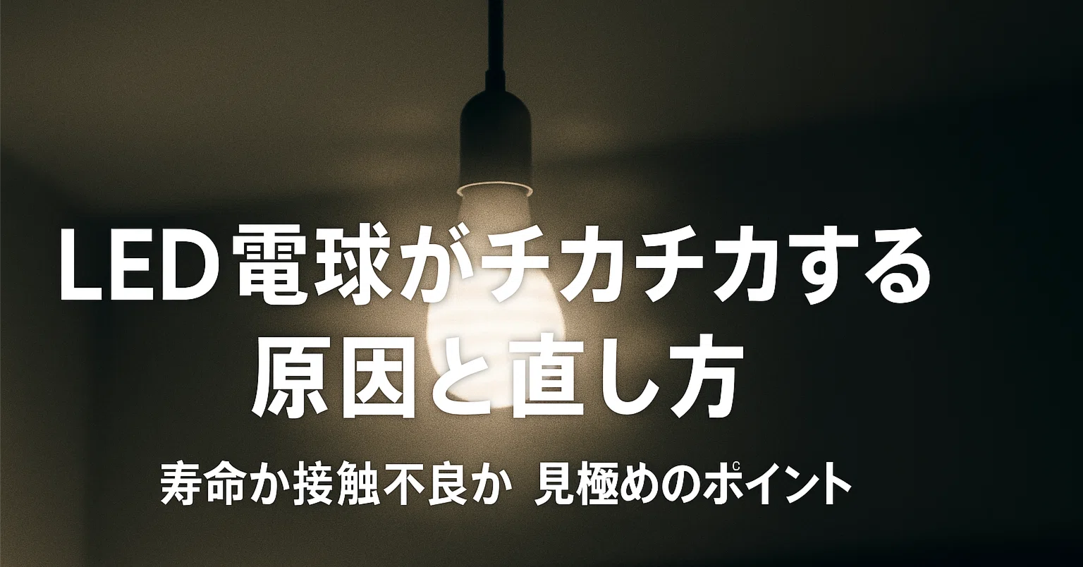 LED電球がチカチカする原因と直し方｜寿命サインと交換時期の見極め方