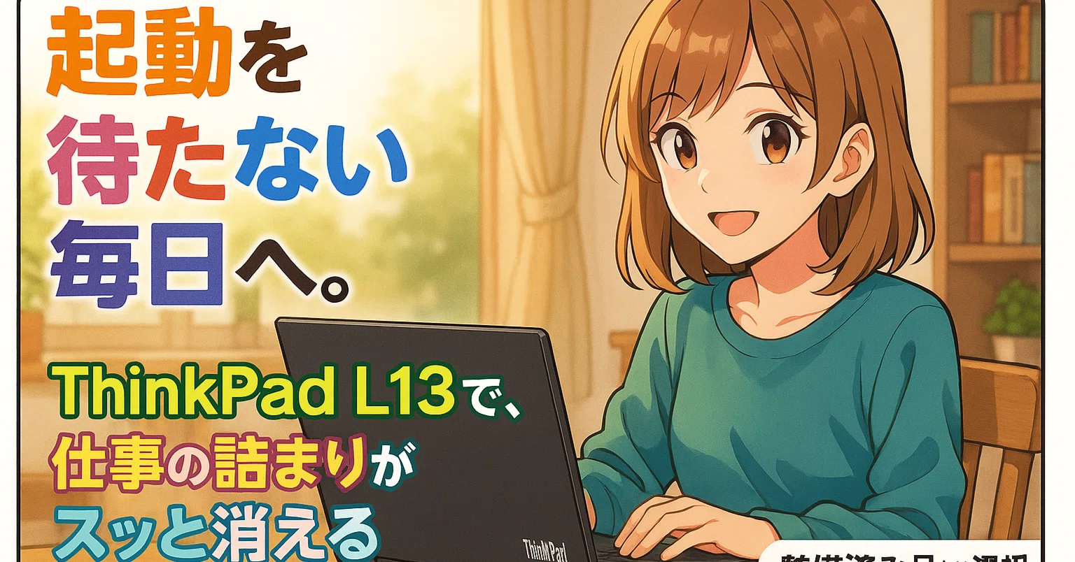実質新品？】5万円以下でThinkPad L13を手に入れたら、仕事のストレス