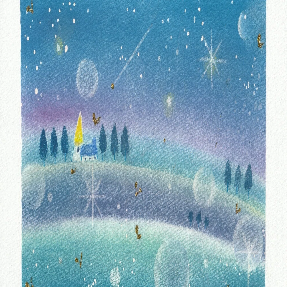 星の丘の家」パステルアート｜chico
