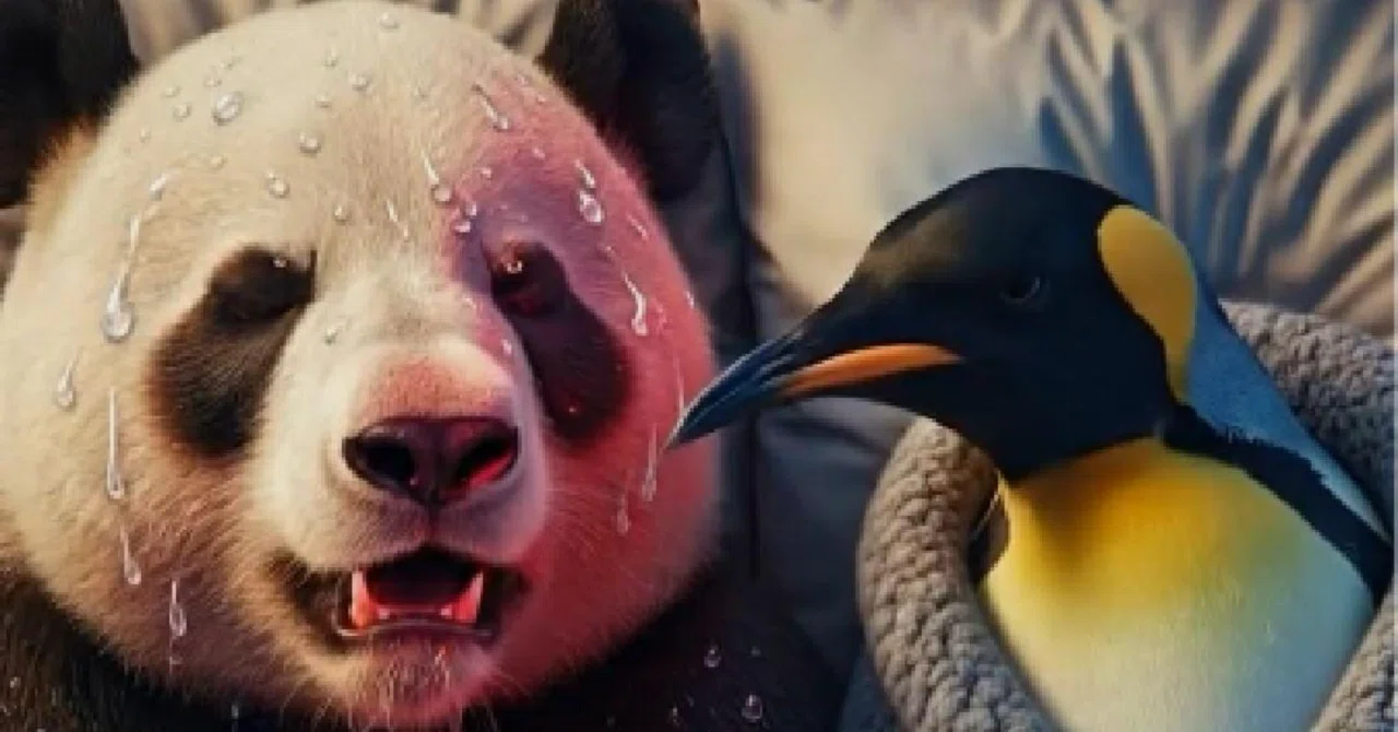 Shaking Cold Graphics Friendship Beyond Temperature: A Heartwarming Morning Story of a Panda ...
