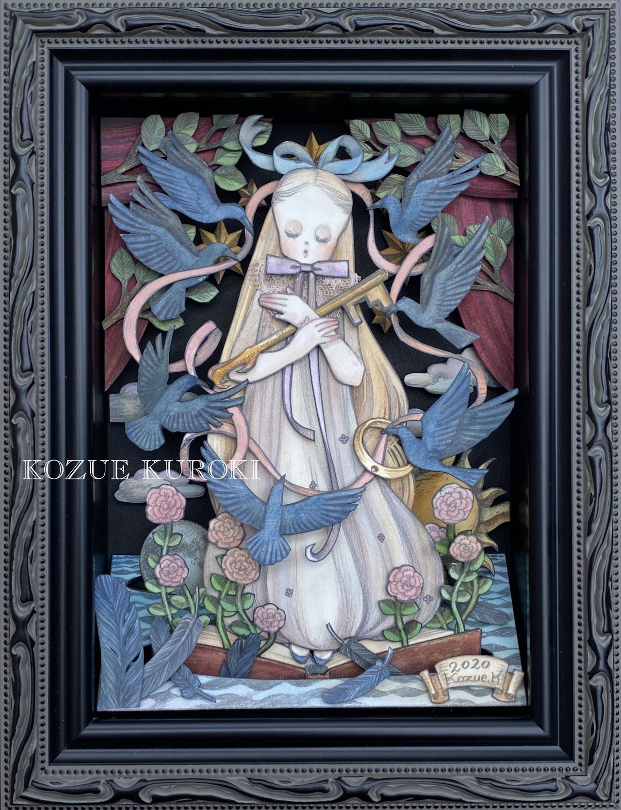 黒木こずゑ　原画　親指姫 レース模様の図書室｜黒木こずゑ様のご紹介｜｜MAUVE CABINET