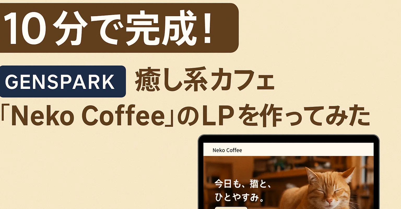 Completed in 10 minutes! I tried making an LP (landing page) for a
