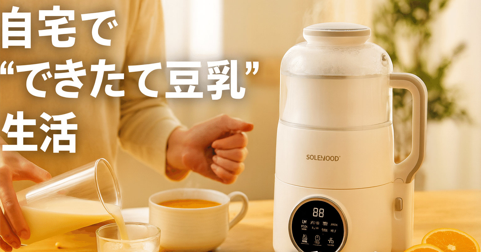 🥘（帰宅後のごはん、もう悩まない。【全自動スープ＆豆乳メーカー】が