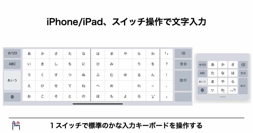 Iphone Ipad スイッチ操作で文字入力 Yoshi 高橋宜盟 たかはし よしあき Note