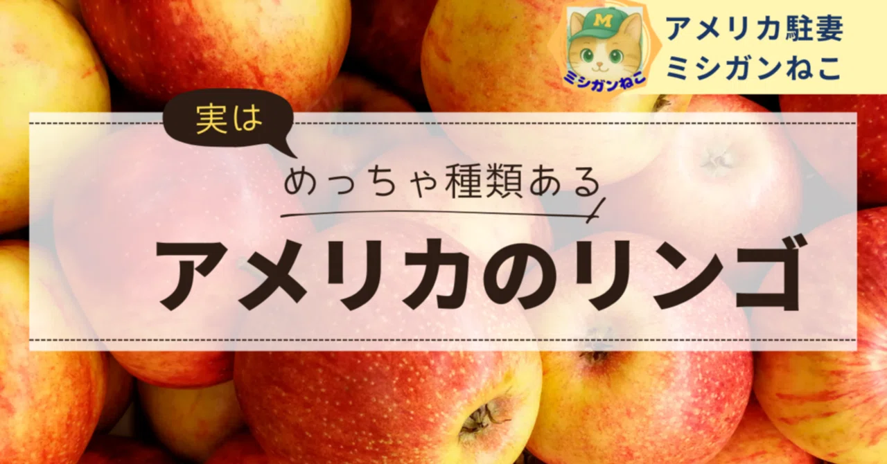 ミシガンでりんご食べ比べしてみた話 🍎｜ミシガンねこ