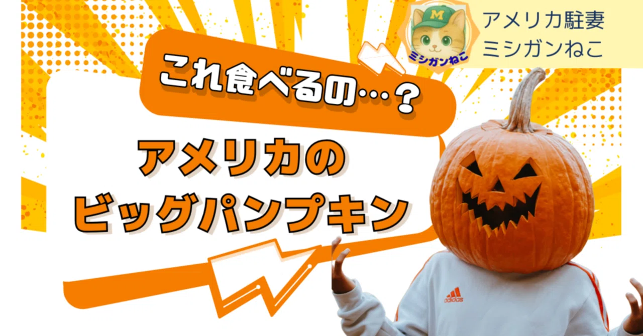 アメリカのビッグパンプキン🎃｜ミシガンねこ