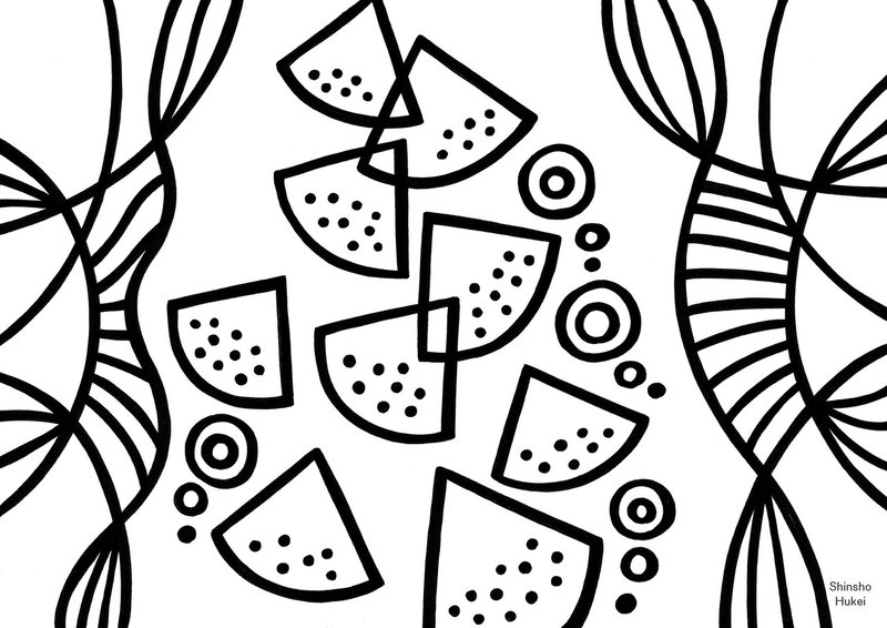 抽象画師のぬり絵 配布します コジ Note