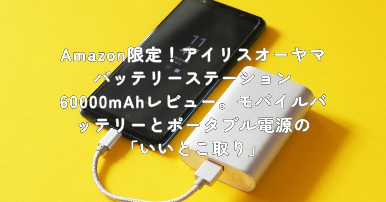Amazon限定！アイリスオーヤマ バッテリーステーション 60000mAh