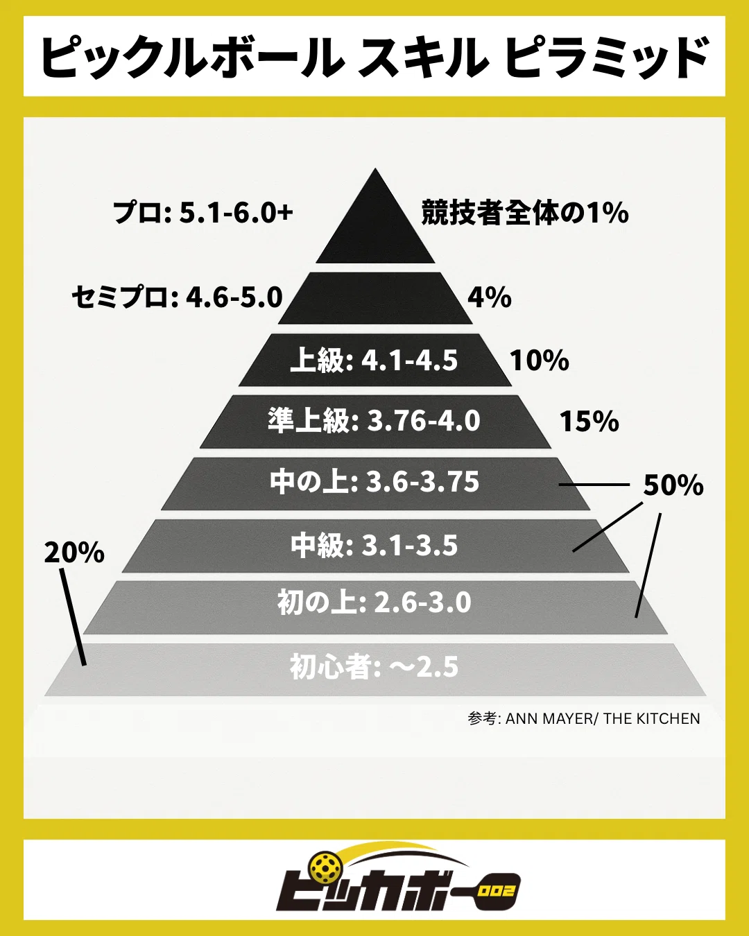 ピックルボールスキルピラミッド ─あなたはどの階層にいる？｜Ayumi