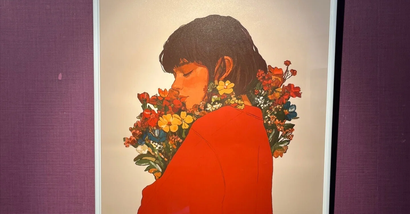 闘病中に花を描き始めた『はなりーまん』さんの個展に行ってきた。｜りこ