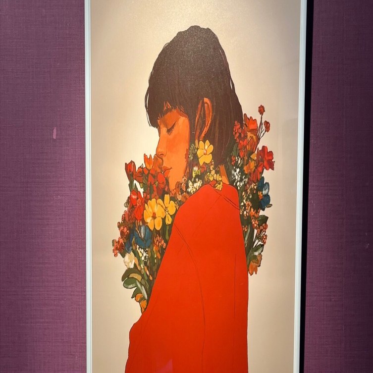 はなりーまん　アクリル絵画　December 闘病中に花を描き始めた『はなりーまん』さんの個展に行ってきた