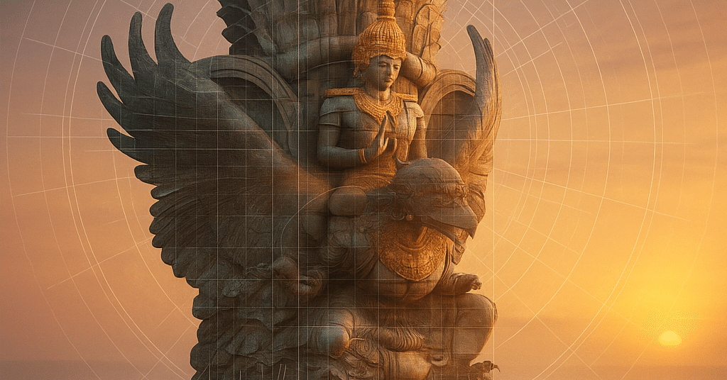 バリの空を見守る鋼の守護神と神鳥 ― ガルーダ・ウィシュヌ