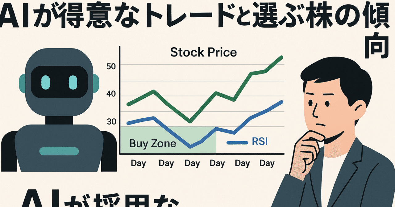 AIが得意なトレードと、選ぶ株の傾向──“機械の勝ち筋”を人間が真似できるか？｜takeru
