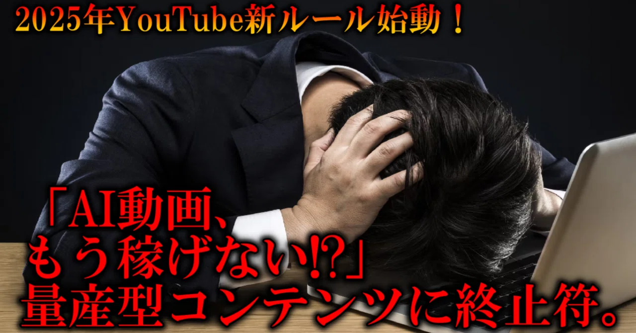 「量産型コンテンツ」時代の終焉?YouTube収益化ポリシー最新アップデートを徹底解説【2025年版】|よういち(youichi)@YouTube