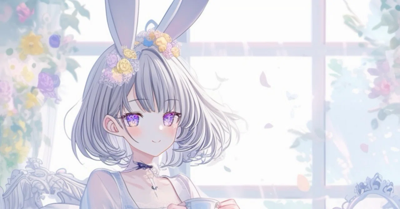 【一点物】 AIイラスト お嬢様 色紙アート AIイラスト】今回の成果物|テーマ：バニー令嬢｜茉白トキ@十人十色Project