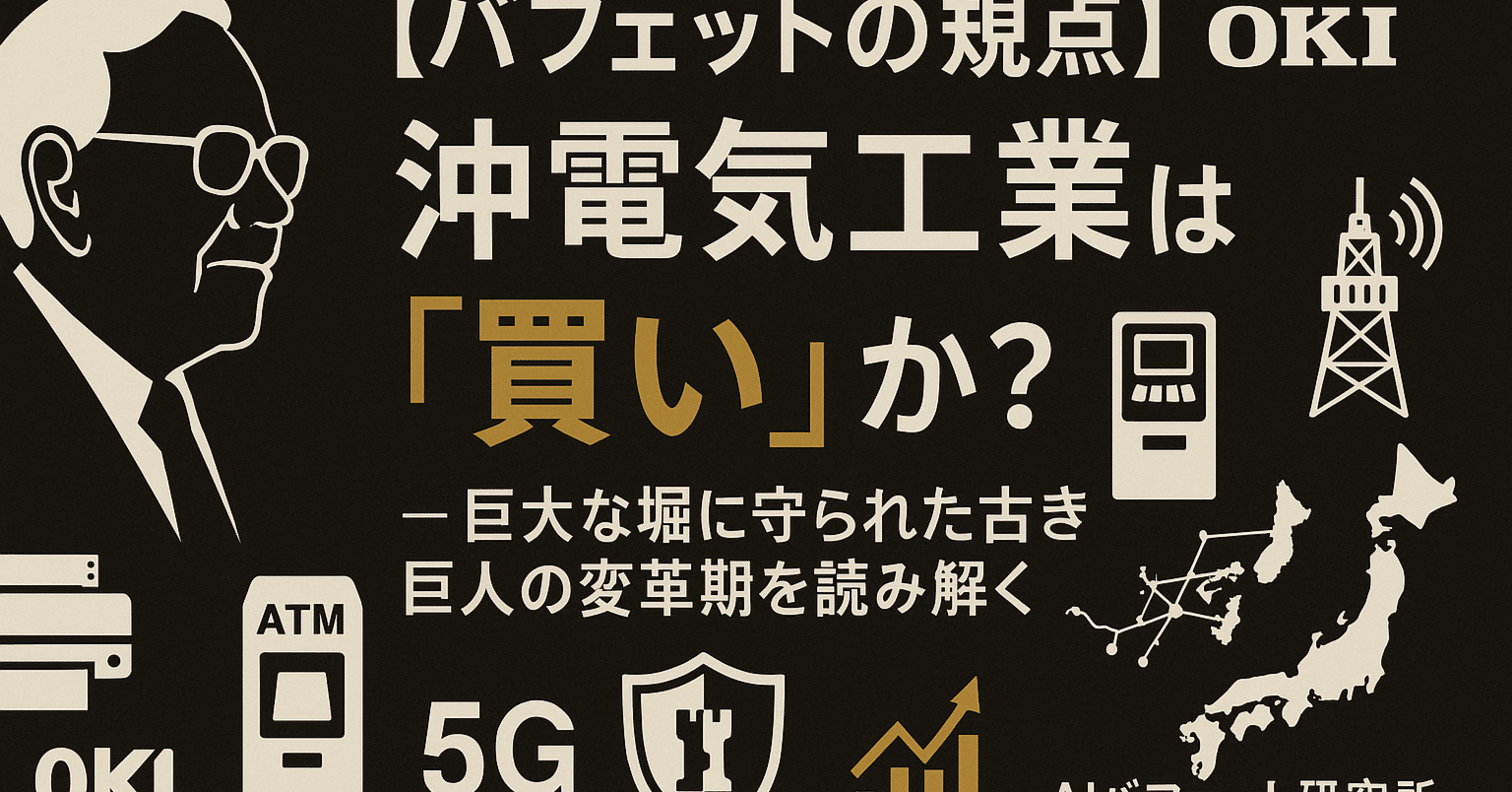 バフェットの視点】沖電気工業は『買い』か？ — 巨大な堀に守られた古き巨人の変革期を読み解く｜AIバフェット研究所 所長