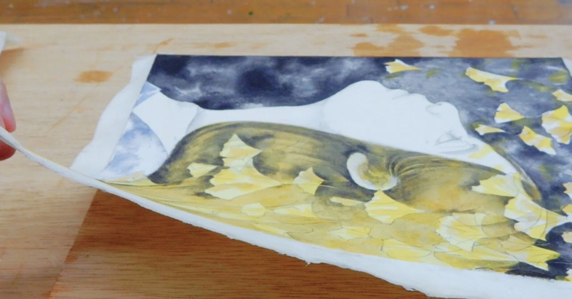 絵画　剥ぎ取る 絵をはがす！の一部始終｜巳白
