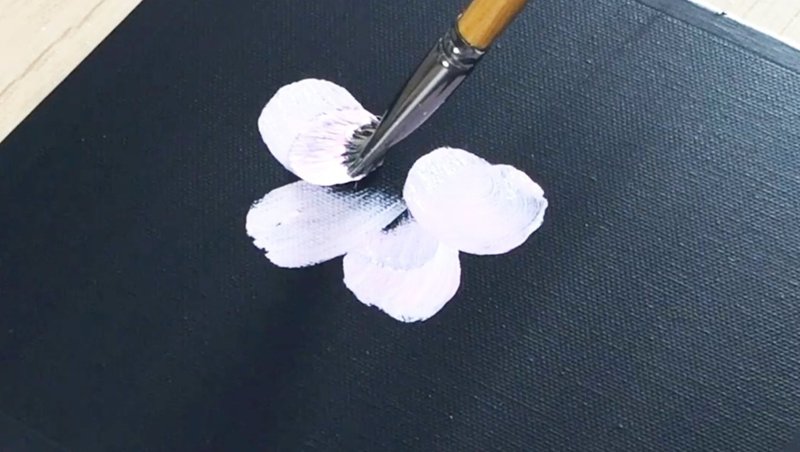 アクリル絵の具を使用した桜の花びらの描き方 初心者が簡単に絵を描く方法 Junya Art Note
