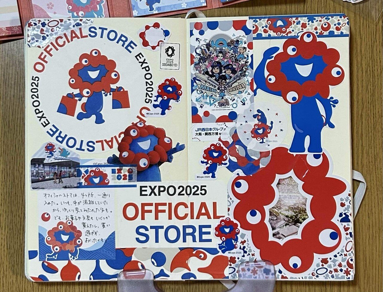 私の関西万博ノートがひとまず完成！スタンプとスケッチにスクラップで
