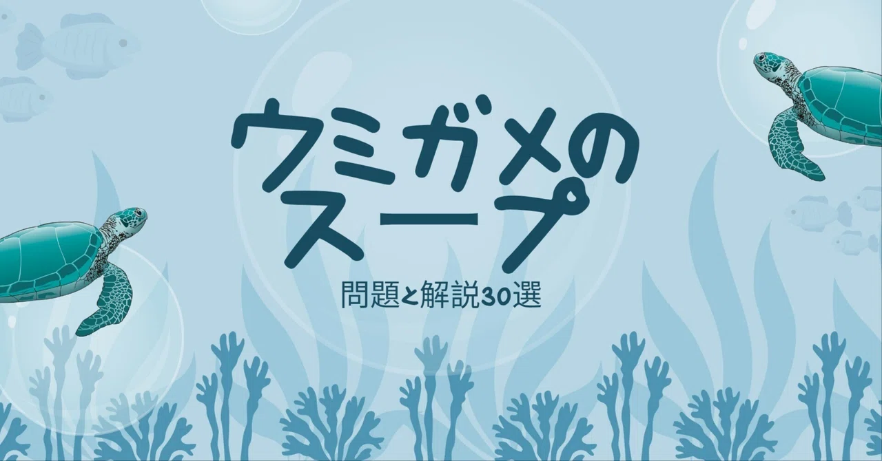 30 Sea Turtle Soup Puzzles and Explanations｜あぽろ🚀