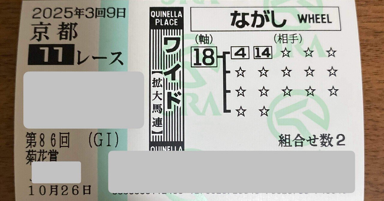 菊花賞の馬券結果｜でぃくたす