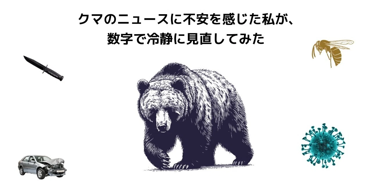 クマのニュースに不安を感じた私が、数字で冷静に見直してみた｜木村創