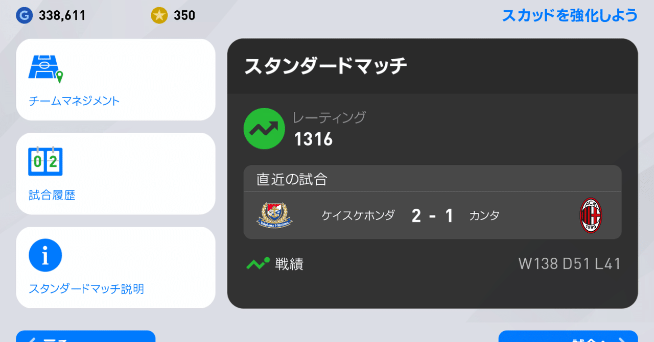 ウイイレレート1500への道のり 無課金 ケイスケホンダ Note