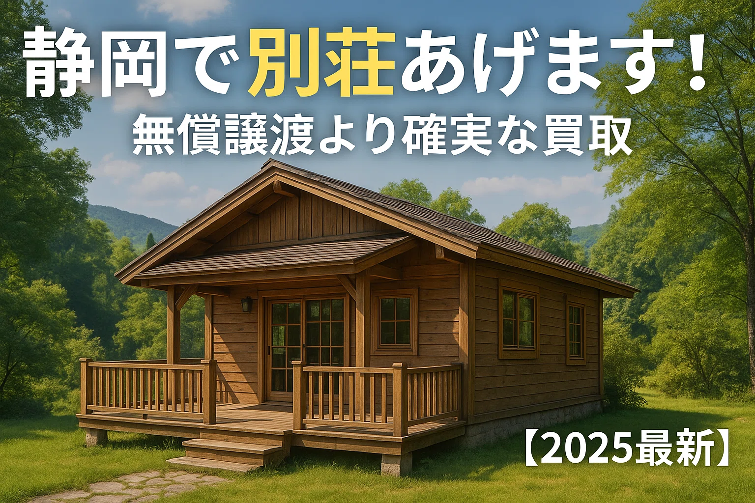 静岡で「別荘あげます」を実現する方法！無償譲渡より確実な買取の全 