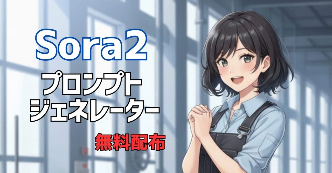 🎬【Sora2】 予算・時間・スキル不要！プロンプトジェネレーターで