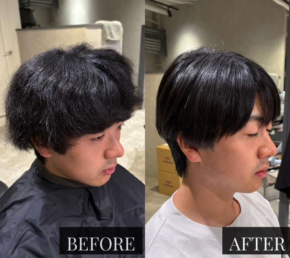 EXCIAメンズ縮毛矯正で激変！ビフォーアフターと成功の秘訣｜メンズ縮毛矯正サロンEXCIA