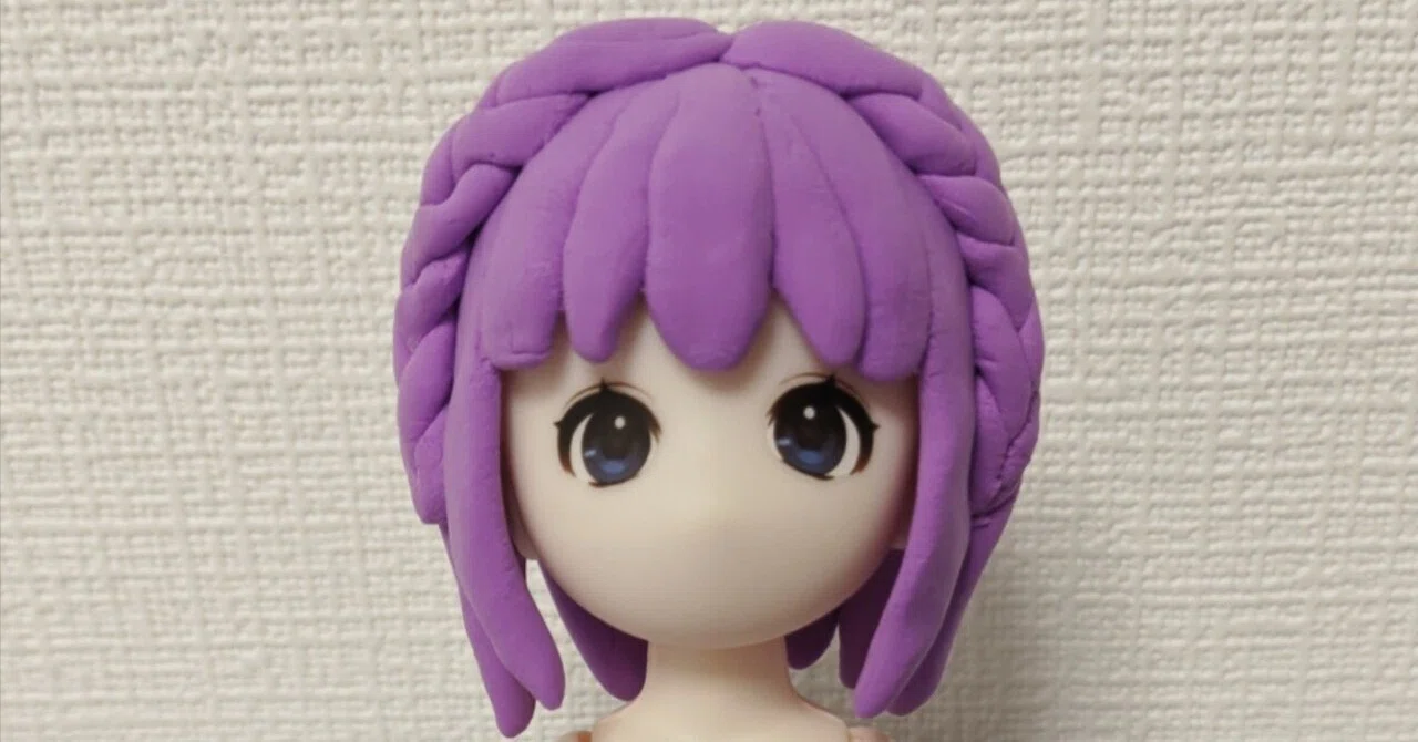 創作アイドル】百均ドールで樹脂粘土の髪の毛作りに挑戦｜涙雨-るう-