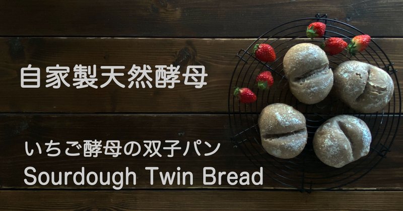 【自家製酵母】ストレート法で焼くいちご酵母の濃厚双子パン