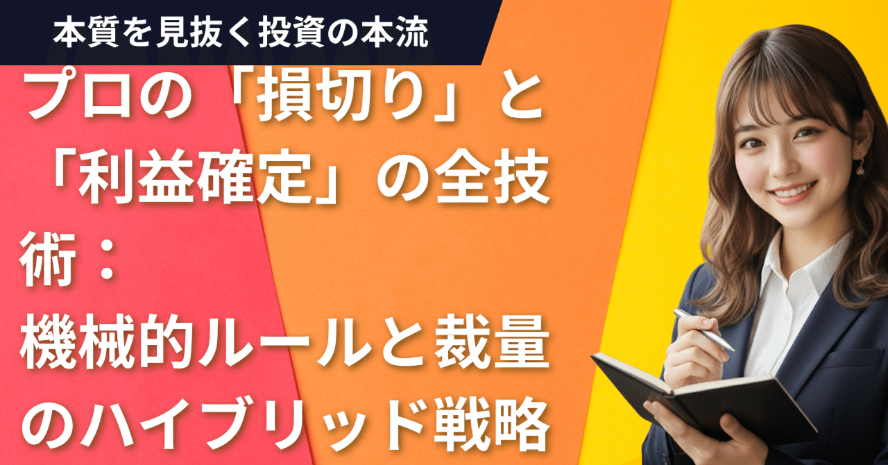 プロの「損切り」と「利益確定」の全技術：機械的ルールと裁量のハイブリッド戦略｜日本個別株デューデリジェンスセンター