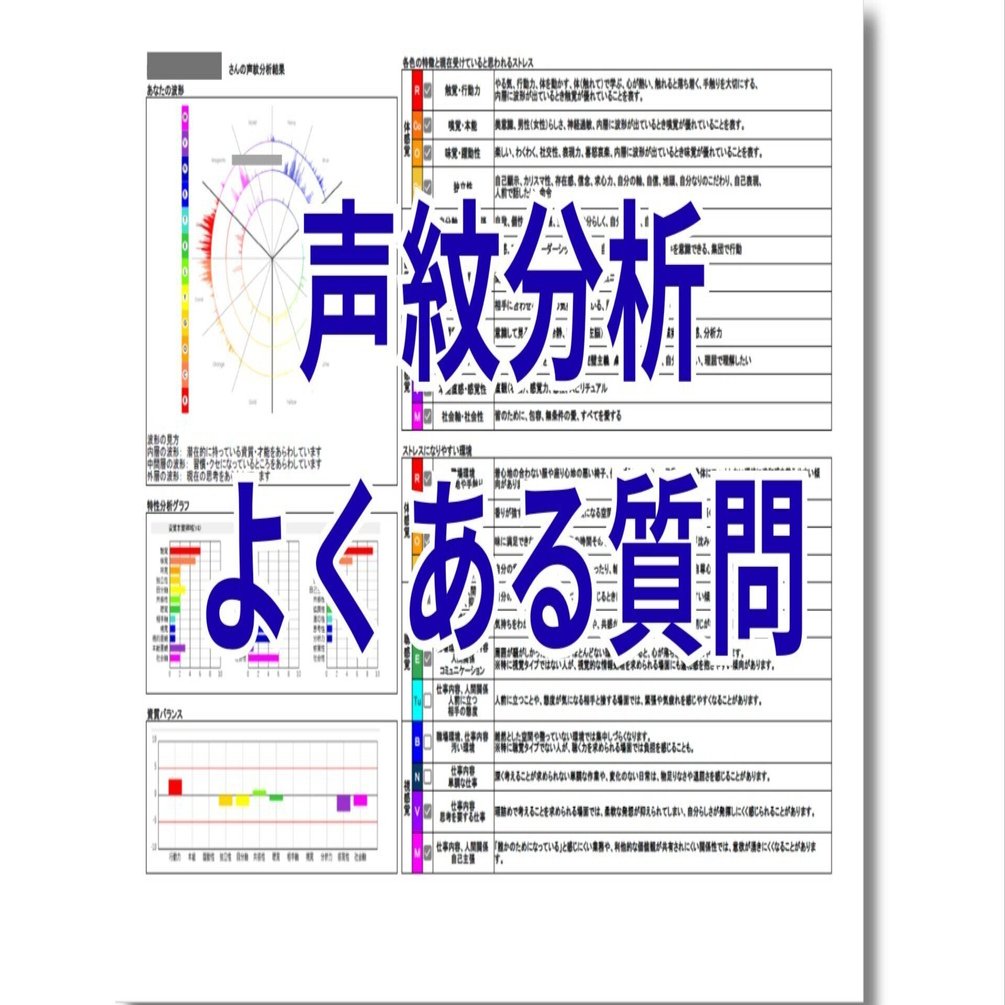 声紋分析よくある質問｜佐久本喜聡｜科学的自己分析｜声から強みを