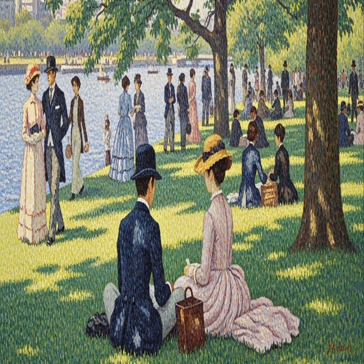 画像生成AIで点描画風のイラストを再現する方法｜田中勇道│AI愛好家