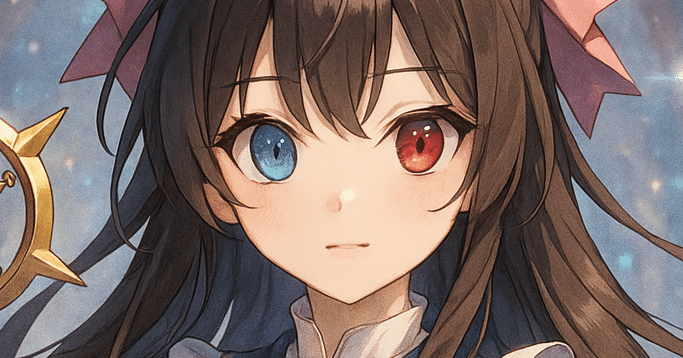 AIイラスト≪オッドアイ①魔法少女≫｜ハクセキレイ